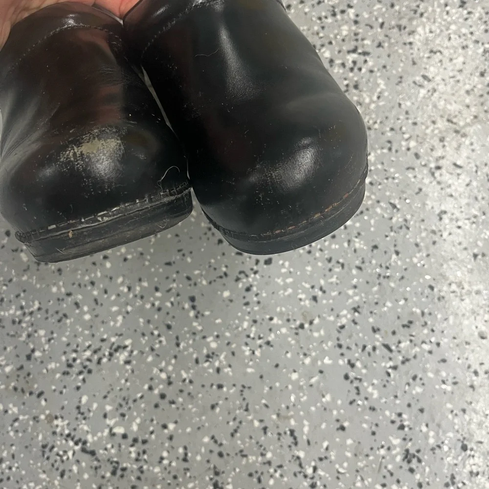 Dansko Black Leather Slip-On Shoes - Picture 2 of 4